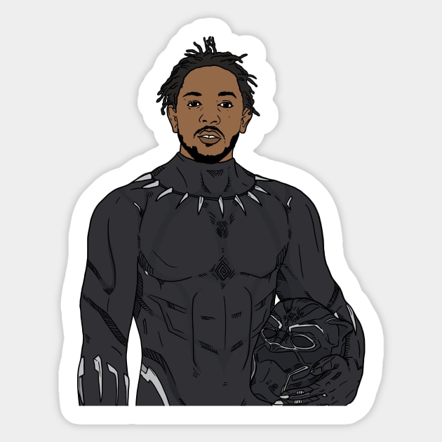 King Kendrick, King of Wakanda Sticker by drawmelike